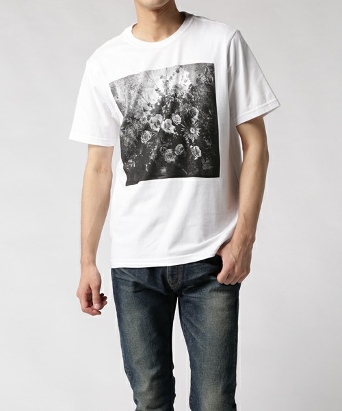 FLOWER PHOTO PRINT T-SHIRT / 272536 011R