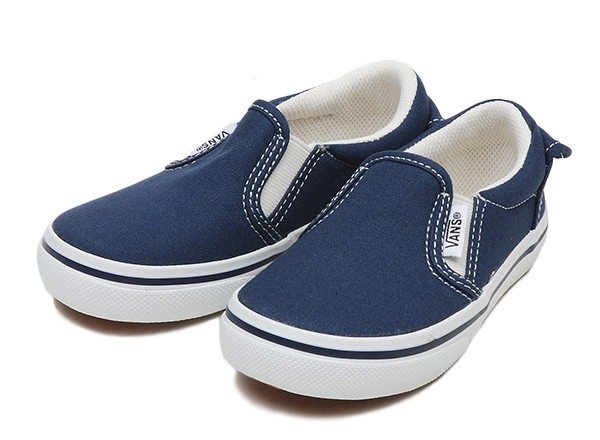キッズ 【VANS】 ヴァンズ SLIP ON スリッポン V98CJ NAVY