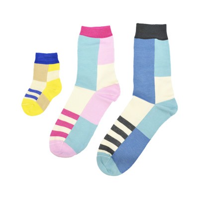 kieppi キエッピ ソックス 3足ギフトセット (patch パッチ / ベビー×ママ×パパ)