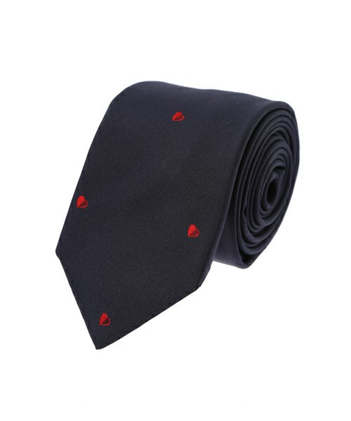 HEART PATTERN NARROW TIE / 260070 765L